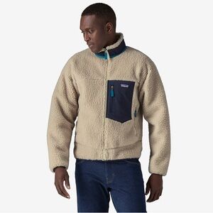 Patagonia Beige and Navy Fleece Jacket